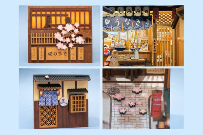 Maquette en bois - Serre-livres, petite ruelle japonaise