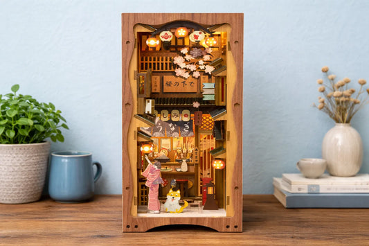 Maquette en bois - Serre-livres, petite ruelle japonaise