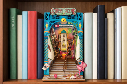 Maquette en bois - Serre-livres, ruelle italienne