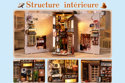 Maquette en bois - Serre-livres, ruelle japonaise