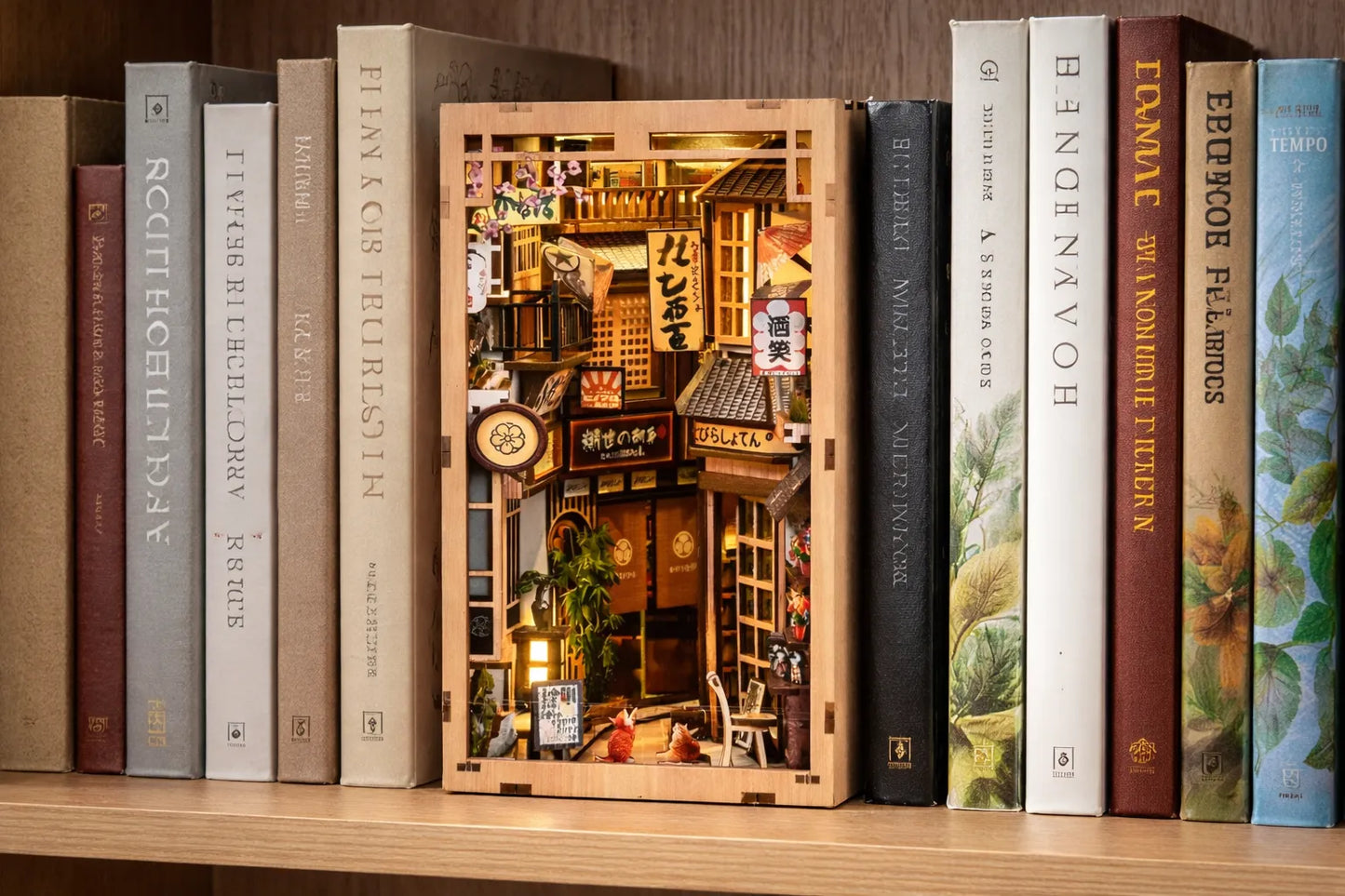 Maquette en bois - Serre-livres, ruelle japonaise