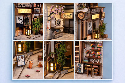 Maquette en bois - Serre-livres, ruelle japonaise