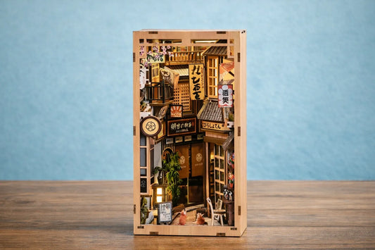Maquette en bois - Serre-livres, ruelle japonaise