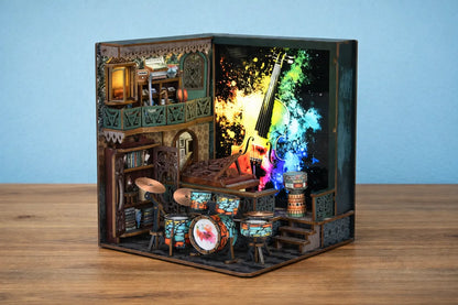 Maquette en bois - Serre-livres, salle de concert