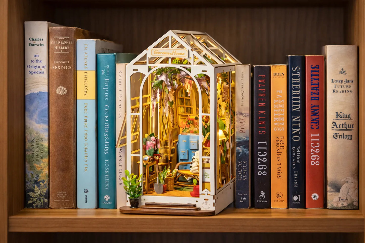 Maquette en bois - Serre-livres, serre de jardin