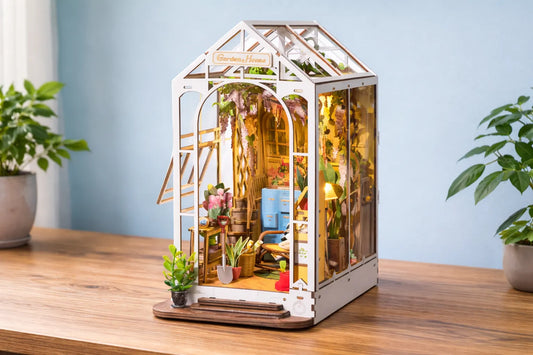 Maquette en bois - Serre-livres, serre de jardin