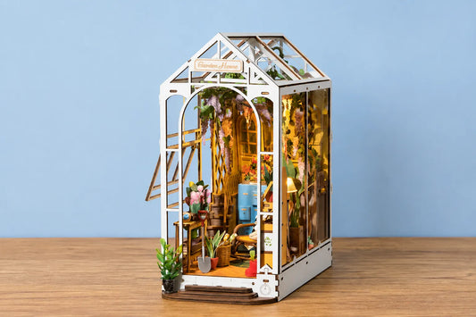 Maquette en bois - Serre-livres, serre de jardin
