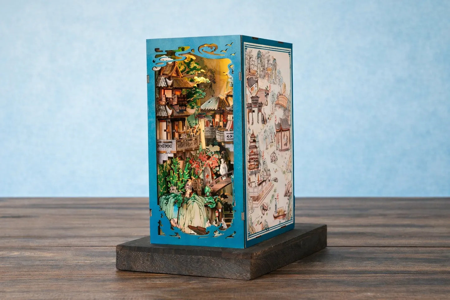 Maquette en bois - Serre-livres, vallée chinoise