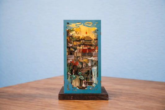 Maquette en bois - Serre-livres, vallée chinoise