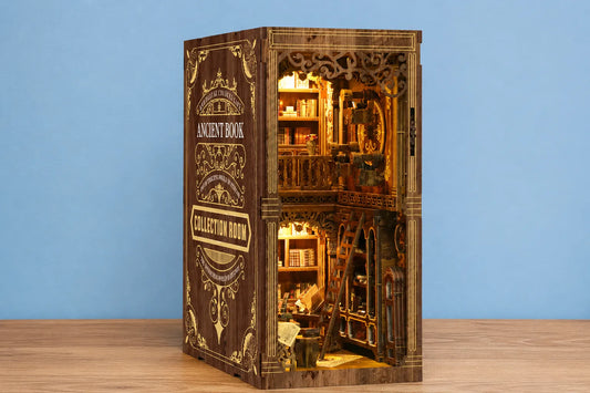 Maquette en bois - Serre-livres, vieille bibliothèque