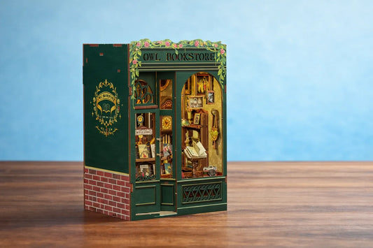Maquette en bois - Serre-livres, vieille librairie
