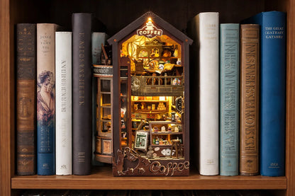 Maquette en bois - Serre-livres, vieux café