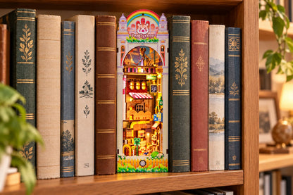 Maquette en bois - Serre-livres, village des pandas