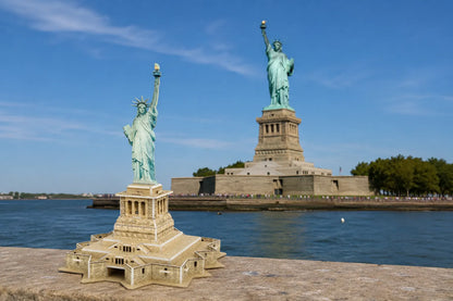 Maquette en bois - Statue de la Liberté colorée