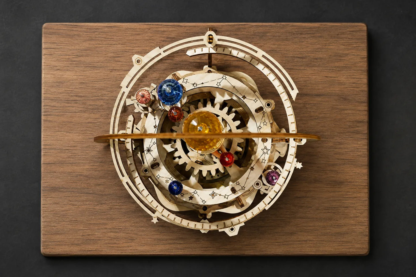 Maquette en bois - Système solaire cristal