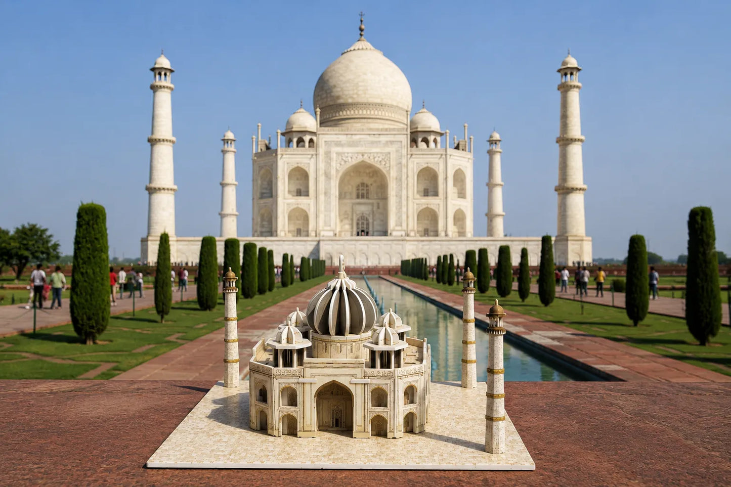 Maquette en bois - Taj Mahal coloré