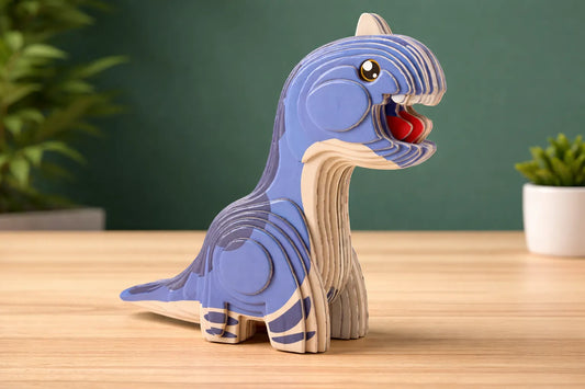 Maquette en bois - Tanystropheus coloré