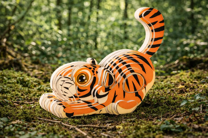 Maquette en bois - Tigre coloré