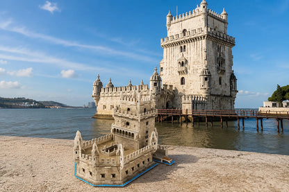 Maquette en bois - Tour de Belem colorée
