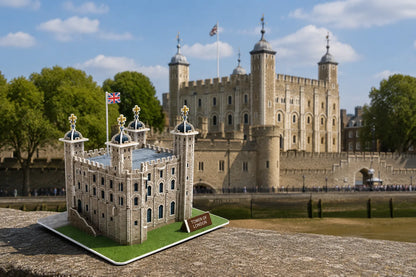 Maquette en bois - Tour de Londres colorée