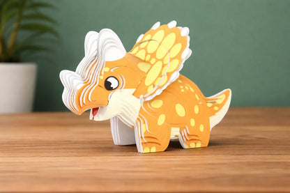 Maquette en bois - Tricératops coloré