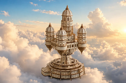 Maquette en bois - Ville dans le ciel