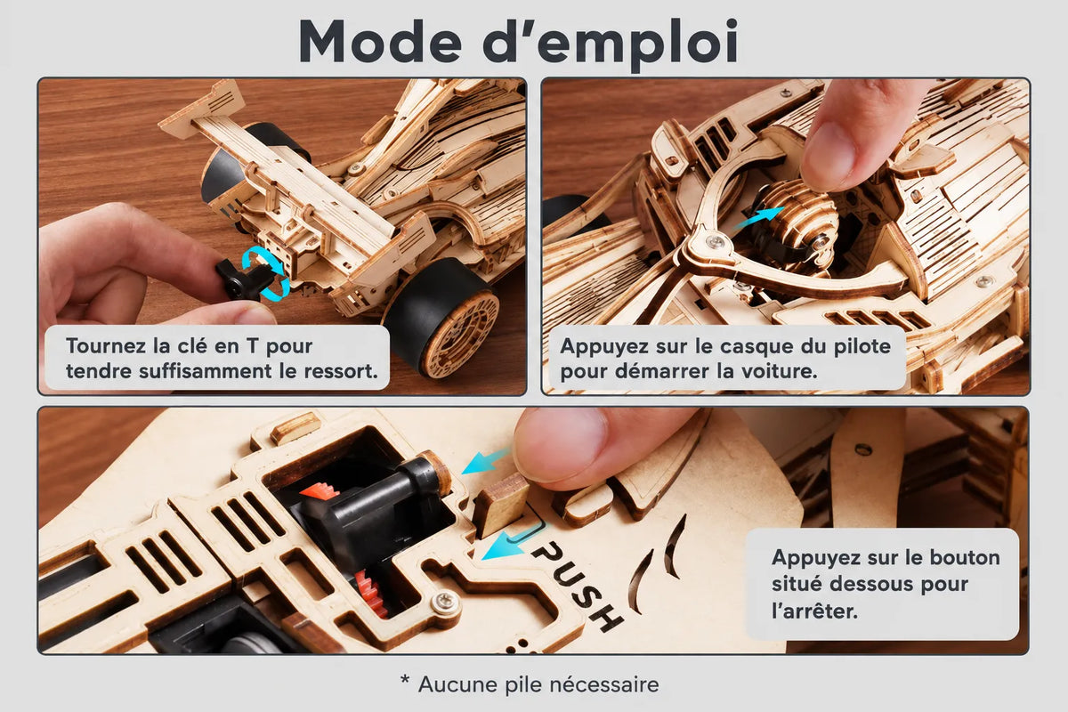 Maquette en bois - Voiture de Formule 1