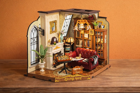 Maquette en bois - Maison à thème, petit salon